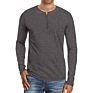 Men's Henley Shirt Long Sleeve Casual Henley Top with 5 Button Regular Fit Basic T-Shirts