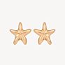 Milskye S925 Silver Jewelry for Party 18K Yellow Gold Plated Starfish Earrings