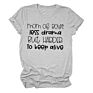 Mom of Boys Less Drama Print Women Shirts Short Sleeve Casual T Shirts and Tops Casual Ladies Shirts