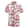 Most Hawaii Short Sleeve Flower Printing Shirt Cotton Beach Mans Shirts