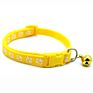 Multi Colors Paw Print Adjustable Nylon Pet Cat Dog Collar with Bell