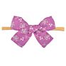 N0325 Baby Girl Nylon Headband Cotton Line Fabric Hair Bow Toddler Cloth Hair Accessories Floral Headwrap Hair Band Super Soft