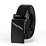 N936 Adjustable Business and Casual Automatic Belt Black Genuine Leather Belts for Men