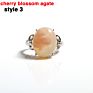 Natural Rose Quartz Malachite Different Gems Adjustable Larimar Ring