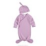 Newborn Infant Toddler Boy Girl 100% Cotton Knotted Kimono Baby Sleep Gown with Hat