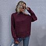 Newest Design High Collar Hollow Out Long Sleeve Women Fall Casual Sweater Women Clothing