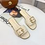 Nice Flat Slippers with Belt Buckle Women's Sandals 1314