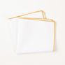 Novelty Mens Solid White Color 100% Cotton Pocket Square