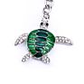 Ocean Tourist Attraction Souvenir Birthday Purse Charm Rhinestone Zinc Alloy Pendant Sea Turtle Key Chain for Gift