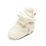 Old Fashioned Snap Drawstring Infant Bedroom Shoes Baby Booties with Wool