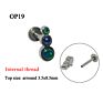 Opal Labret Stud Cz Gem Earring Ear Tragus Cartilage G23 Titanium & Surgical Steel Flat Bar Threaded Body Piercing Jewelry