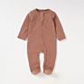 Organic Cotton Autumn Long Sleeve Footie Baby Boy Bodysuit