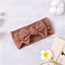 Organic Cotton Bow Knot Knitted Ribbed Baby Headband for Babies