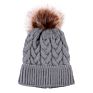 Parent-Child Hat and Cap Woman Fur Pom Beanie