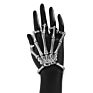Personality Punk Ghost Hand Skull Bracelet Metal Finger Bracelet Men's Mechanical Ring Bracelet Adjustable Elastic Chain