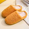 Plush Cotton Slippers Women's Spring/Autumn/ Household Indoor Platform Non-Slip Warm Confinement Shoes Couple Men's Cotton