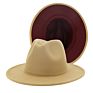 Polyester Cotton Vegan Material Two Tone 60 Colour Fedorahat Fedora Hat for Women Men Party Show Music Festival Dress