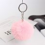 Product Bag Accessories 8Cm Cute Puff Key Ring Pom Pom Key Chains Fluffy Keychain