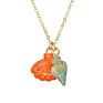 Product Cute Design Alloy Gold Plated Seashell Starfish Mermaid Beach Style Corlorful Pendant Necklace for Kids