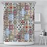 Professional Customized Nordic Square Diamond Shower Curtain Polyester Waterproof Shower Curtain