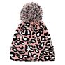 Promotion Pom Beanie Hat Premium Leopard Jacquard Knitted Beanie Keep Warm Hat