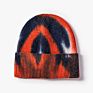 Rainbow Color Hip Pop Cuffed Skull Hats for Men Women Stylish Warm Tie Dye Knitted Beanie Hat