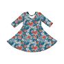 Rainbow Print Cute Toddler Long Sleeves Twirl Dress Boho Dress Elegant Casual Dresses