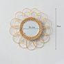 Rattan Mirror round Wall Hanging Pendant Wall Dressing Mirror Bathroom Mirror Woven Nordic Sunglasses Dream Catcher
