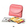 Real Leather Rfid Blocking Women Small Size Money Wallet with With Folding Coin Purse