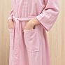 Robe Mens and Women Plush Pajamas Sleepwear Loungewear Hotel Waffle Bathrobe