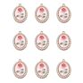 Rose Flower Charms Enamel Alloy Charms for Diy Jewelry Necklace Bracelet Making