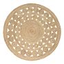 round Natural Water Hyacinth Fiber Braided Ins Style Straw Floor Mats Rug Carpet