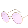 Round Pink Sunglasses Ladies Sunglasses Ladies Alloy Mirror Women Black round Frame Sunglasses Colorful Ocean Film