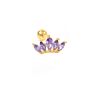 Roxi S925 Sterling Silver Single Crown Stud Earring Diamond Threaded Ear Piercing Cz Earrings
