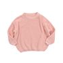 Rts Kids Long Sleeve Girl Boutique Clothing Design Solid Color Kids Oversize Pullover Sweater