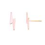 S925 Silver Jewelry 18K Gold Plated Small Lightning Bolt Stud Earrings