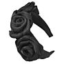 Satin Hair Accessories Women Hairband Headband Pure Satin Big Flower Hard Hair Band for Girls