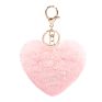 Sell Cheer Heart Key Chain Fluffy Keychain Pompom Tassel Pompom Ball Pom Pom Keychain