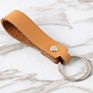 Senior Short Two-Layer Cowhide Popular Vintage Car Leather Keychain