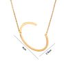 Shangjie Kalung Stylish Long Gold Plated Necklace Hip Hop Large Letter Necklace Stainless Steel Initial Necklace
