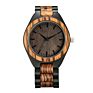 Shifenmei Drop Shipping Anniversary Gift Engraved Wooden Men Watch Wristwatches Natural Ebony Customized Wood Watch