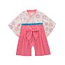 Short Sleeve Infant Toddlers Clothing Solid Color Newborn Kimono Romper Baby