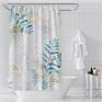 Shower Curtain Fabric 3D Digital Printed Green Shower Curtain