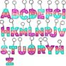 Silicone Popping Its Mini Fidget Toy Bubble Letter Number Alphabet Shape Character Pocket Push Buttons Pop It Keychain