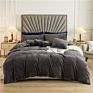 Simple Design Fuzzy Comforter Velvet Duvet Cover Set
