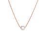 Simple Gold Plated Fade Resistant Small Pearl Charm Clavicle Chain Necklace 316L Stainless Steel Pearl Choker Necklace