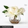 Silk Peony Bouquet Flower In Vase Floral Arrangements