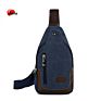 Single Shoulder Men Chest Bag Khaki Insulated Canvas Retro Travel Crossbody Sling Bag for Daily Use