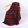 Size Luxury Printed Two Sides Plaid Plain Polyester Fleece Throw Blanket