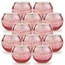 Sky Blue Modern Home Decoration Antique Crystal Candle Holder Set of 12 Pcs